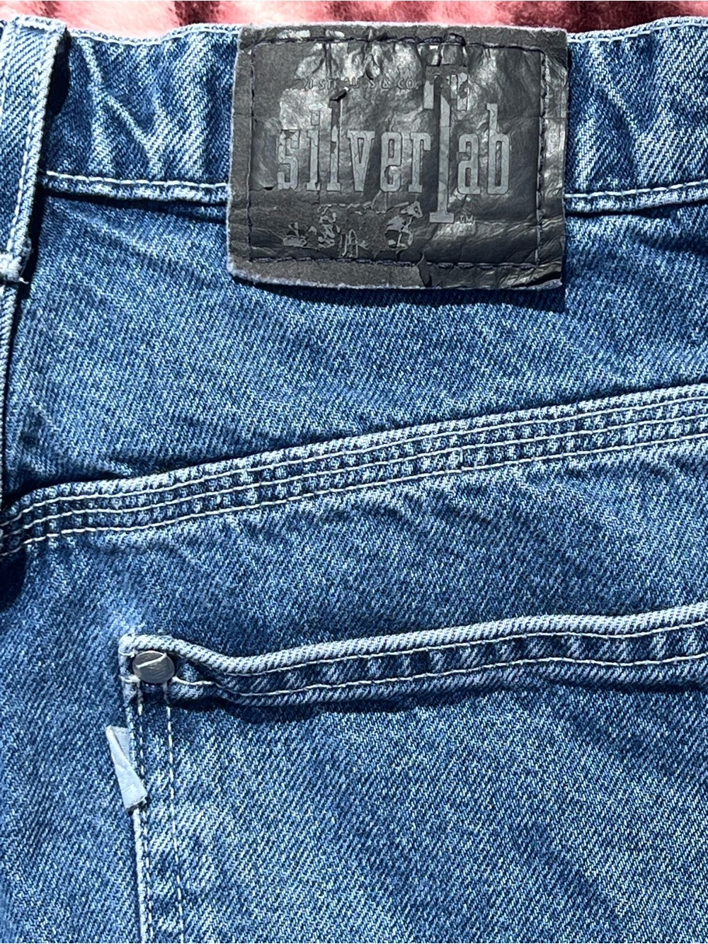 Vintage Levis Silver Tab Carpenter Jean Shorts Student Youth 28 Baggy 90s Y2K - Picture 7 of 7
